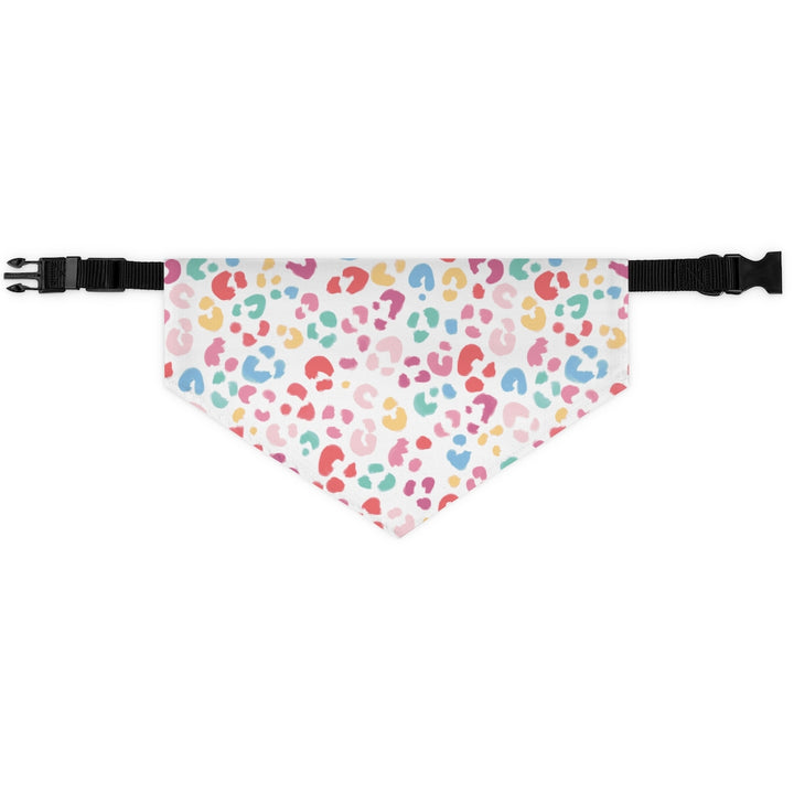 Rainbow Leopard Dog Bandana / White