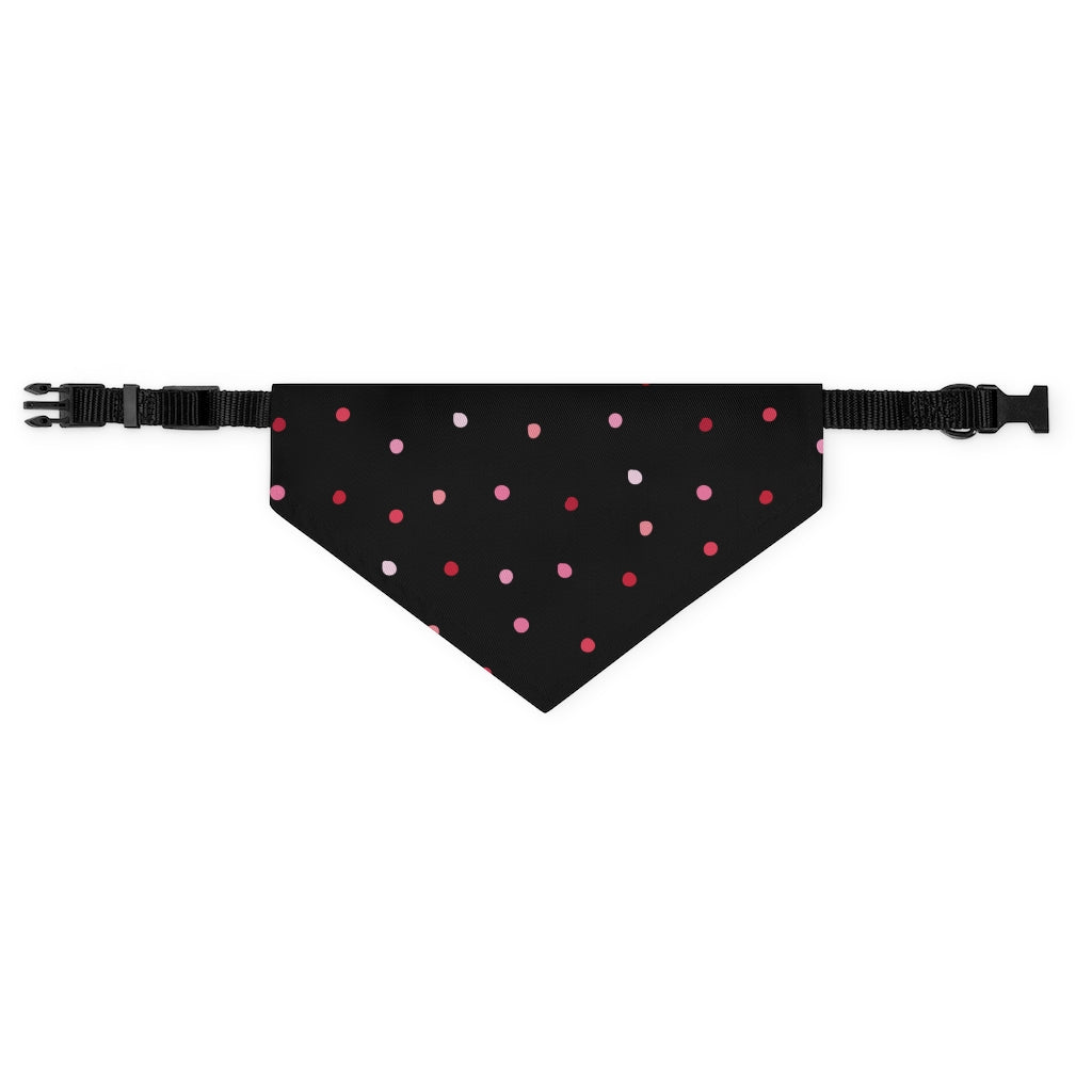 Dotty Ditsy Dog Bandana / Black Pink