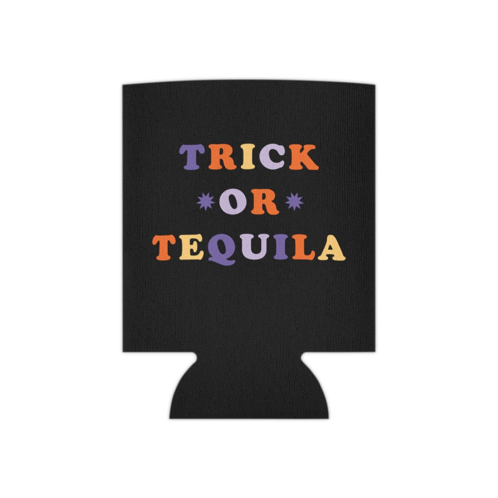 Trick or Tequila / Halloween Can Cooler / Black