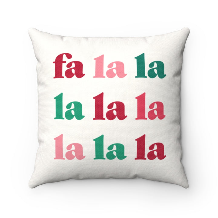 Fa La La Pillow Cover / Christmas / White