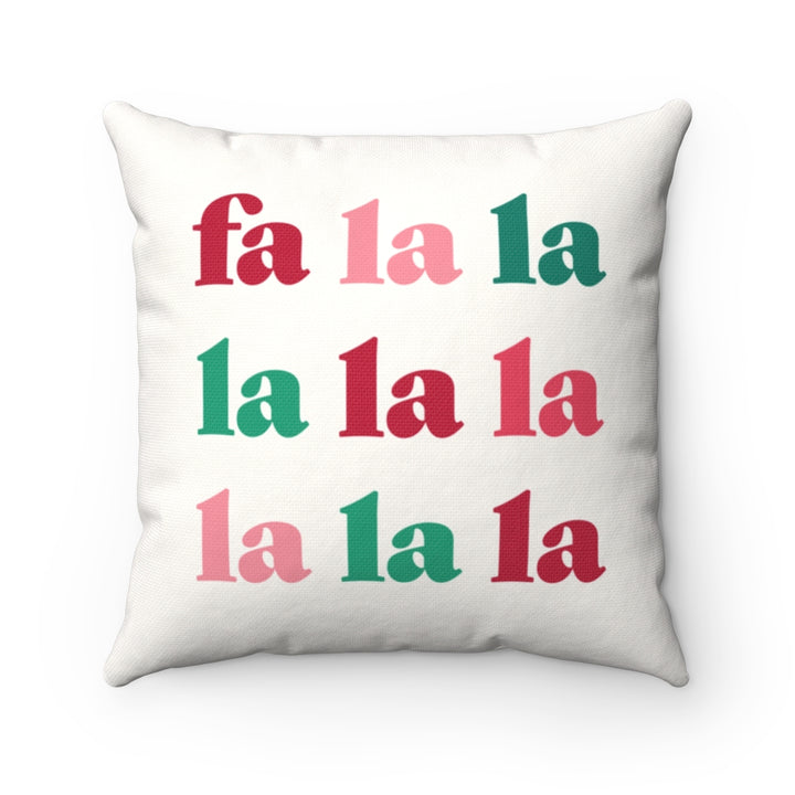 Fa La La Pillow Cover / Christmas / White