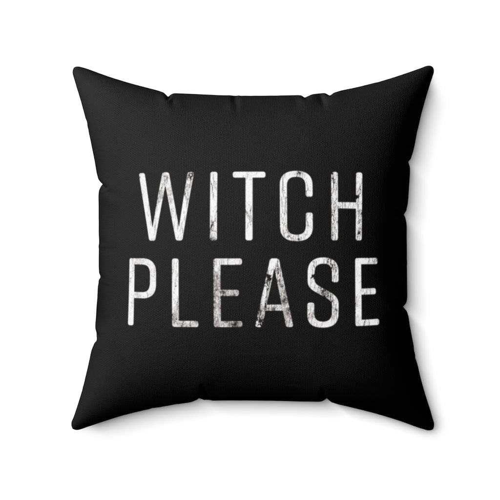 Halloween-themed graphic pillow cover featuring vibrant designs like jack-o-lanterns, spooky cats, skeletons, and skulls, made from soft spun polyester for festive seasonal decor.